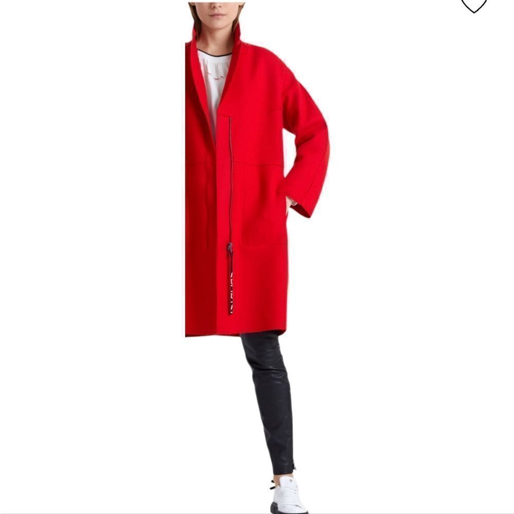 NWT Marc Cain Wool Trench Coat Jacket - Picture 4 of 8